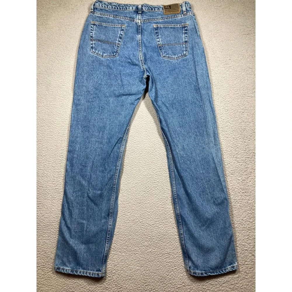 RL Ralph Lauren Jeans Mens 38x34* Blue Classic‎ Straight Preppy American Denim